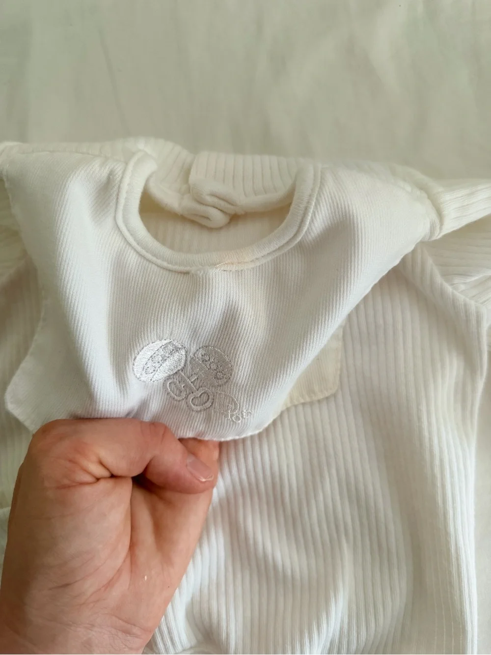 Dior Cream Ribbed Knit Matching Set